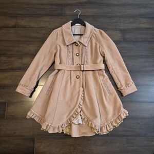 Axes Femme Pink Feminine Trench Coat  Size Small